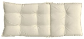 Almofadões p/ cadeira encosto alto 4pcs tecido oxford cor creme
