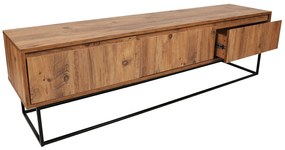 Móvel TV Lupin – Nogueira e Preto – 180x50x40 cm