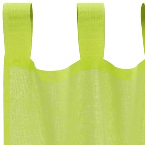 Cortinas de voile com aba 2 pcs verde-maçã