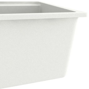 Lava-louça cozinha c/ orifício extravasamento granito branco