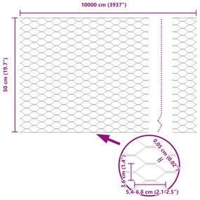 Postes de Cerca vidaXL 11 pcs U-Channel 60 cm Aço Galvanizado, Cerca H