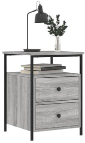 Mesa de cabeceira 44x45x60 cm derivados madeira cinzento sonoma