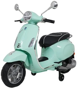Vespa eletrica para crianças 12V ROMA, Rodas Espuma EVA, assento couro ecológico Verde