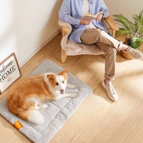 Manta para cães 90 x 65 cm, lavável na máquina, tamanho M Cinzento