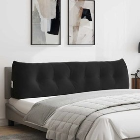 vidaXL Travesseiro para Costas Preto 180 x 24 x 50 cm Veludo