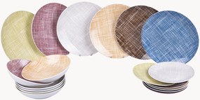 Conjunto de loiça Texture, 6 pessoas, conjunto de 18