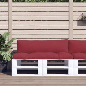 vidaXL Almofadões de paletes 2 pcs tecido vermelho