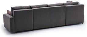 Sofá-cama de canto Ece – Castanho – 315x88x160 cm