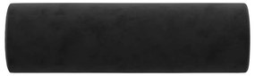Almofadas decorativas 2 pcs Ø15x50 cm veludo preto