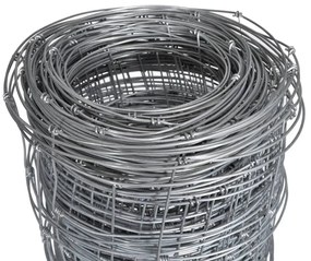 Cerca de jardim 50x1,2 m aço galvanizado prateado