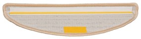 Tapetes de escada 15 pcs 56x17x3 cm creme