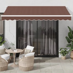 Toldo retrátil automático 350x250 cm castanho