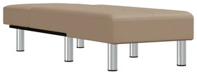 Chaise longue couro artificial cor cappuccino