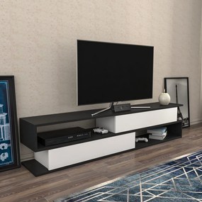 Móvel TV Cortez – Antracite e Branco – 160x35,3x38,6 cm