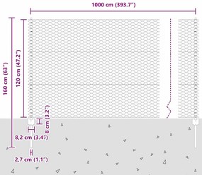 Postes de Cerca vidaXL 10 pcs U-Channel 120 cm Aço Galvanizado