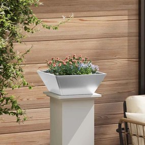 Vaso de jardim 40x40x15 cm em aço galvanizado