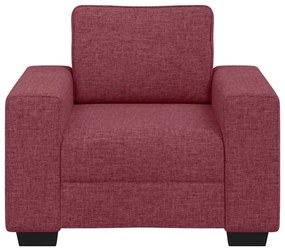 Poltrona 60 cm tecido vermelho tinto
