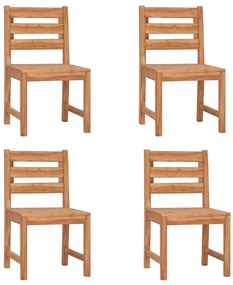 5 pcs conjunto de jantar p/ jardim madeira de teca maciça
