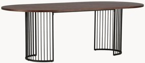 Mesa de jantar oval com tampo em madeira Hamneskär, 220 x 110 cm