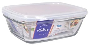 Lancheira Retangular com Tampa Duralex Freshbox Transparente 1,1 L