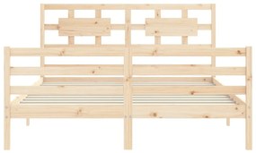 Estrutura de cama King Size com cabeceira madeira maciça