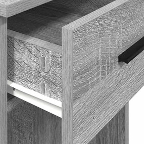 Suporte torre de computador com gaveta 35x45x77 cm cinza sonoma