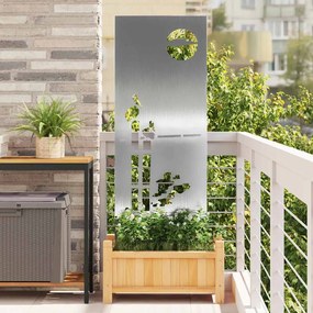 vidaXL Tela de Privacidade para Jardim Fretwork Prateado 50 x 140 cm