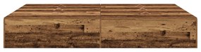 Cama com Armazenamento vidaXL Madeira Velha 135x190 cm