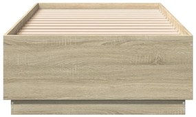 Estrutura de cama 90x200cm derivados de madeira carvalho sonoma