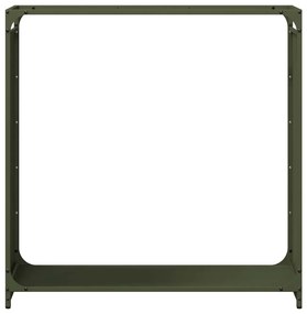 Suporte para lenha aço laminado a frio verde azeitona