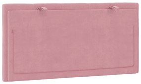 Almofadão de cabeceira 100 cm veludo rosa