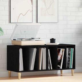 vidaXL Armário para discos de vinil Carvalho preto 100 x 38 x 48 cm