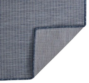 Tapete de tecido plano para exterior 120x170 cm azul