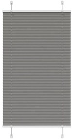 Antracite Plissada Cega 80x150 cm Largura Tecido 79,4 cm