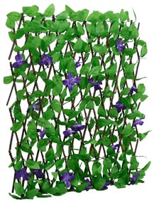 vidaXL Treliça de hera artificial extensível 180x70 cm verde