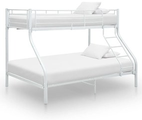 287903 vidaXL Estrutura de beliche 140x200/90x200 cm metal branco