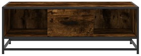 Mesa de centro 100x57x35cm deriv. madeira/metal carvalho fumado
