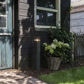 Candeeiro de pé exterior moderno 70 cm cinzento escuro IP44 - Denmark