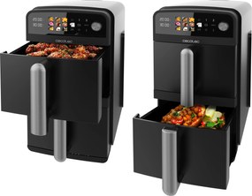 Fritadeira de ar de 10L Cecofry DuoLevel 10000 com cubas sobrepostas de 5L, 2400 W de potência