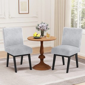 Conjunto de 2 cadeiras de jantar e cozinha (MESA NÃO INCLUIDA) , estofadas em tecido, assento e encosto acolchoados, pernas em madeira e borracha pret