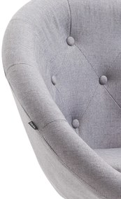 Banco de bar London em tecido e com estrutura cromada 65 x 107-128 x 57 cm Cinzento