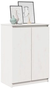 Aparador pinho maciço 60x36x84 cm branco