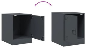Mesas de cabeceira 2 pcs 34,5x39x44 cm aço antracite