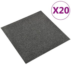 Ladrilhos carpete para pisos 20 pcs 5 m² 50x50 cm antracite