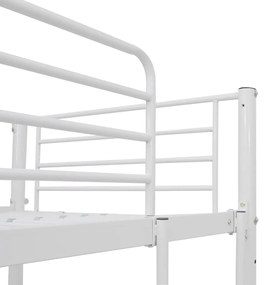 Beliche com secretária 90x200 cm metal branco