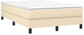 Estrutura de cama sem colchão 120x200 cm tecido cor creme