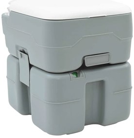 vidaXL Caixa de Armazenamento de Acampamento cor cinza+tampa branca