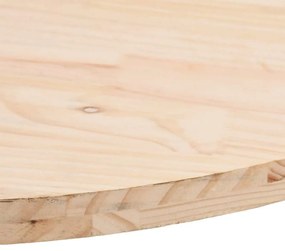 Tampo de mesa oval 90x45x2,5 cm madeira de pinho maciça