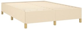 Cama com molas/colchão 140x200 cm tecido cor creme