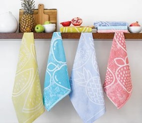 Pano de cozinha tela 70x50 cm - Panos cozinha 100% algodão 260 gr.- LOVE  Lasa Home: Azul